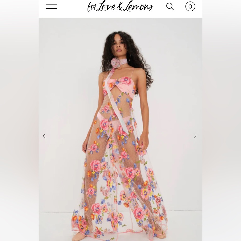 NWT for love and lemons Delaney maxi dress